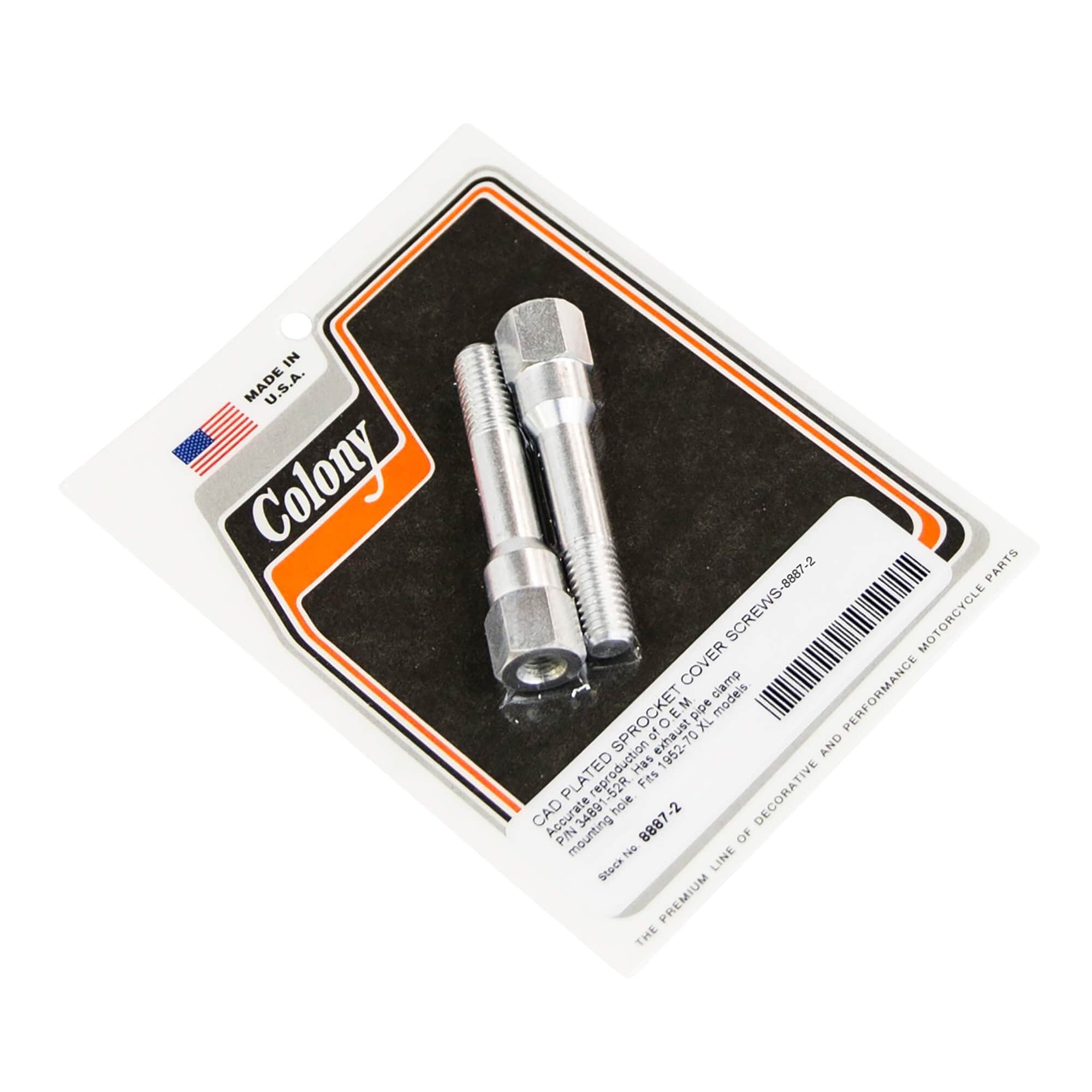 2 Pack Sprocket Cover Screws for 192-1970 Harley Davidson XL - CAD Plated Replacement Parts for Motorcycle Maintenance & Restoration