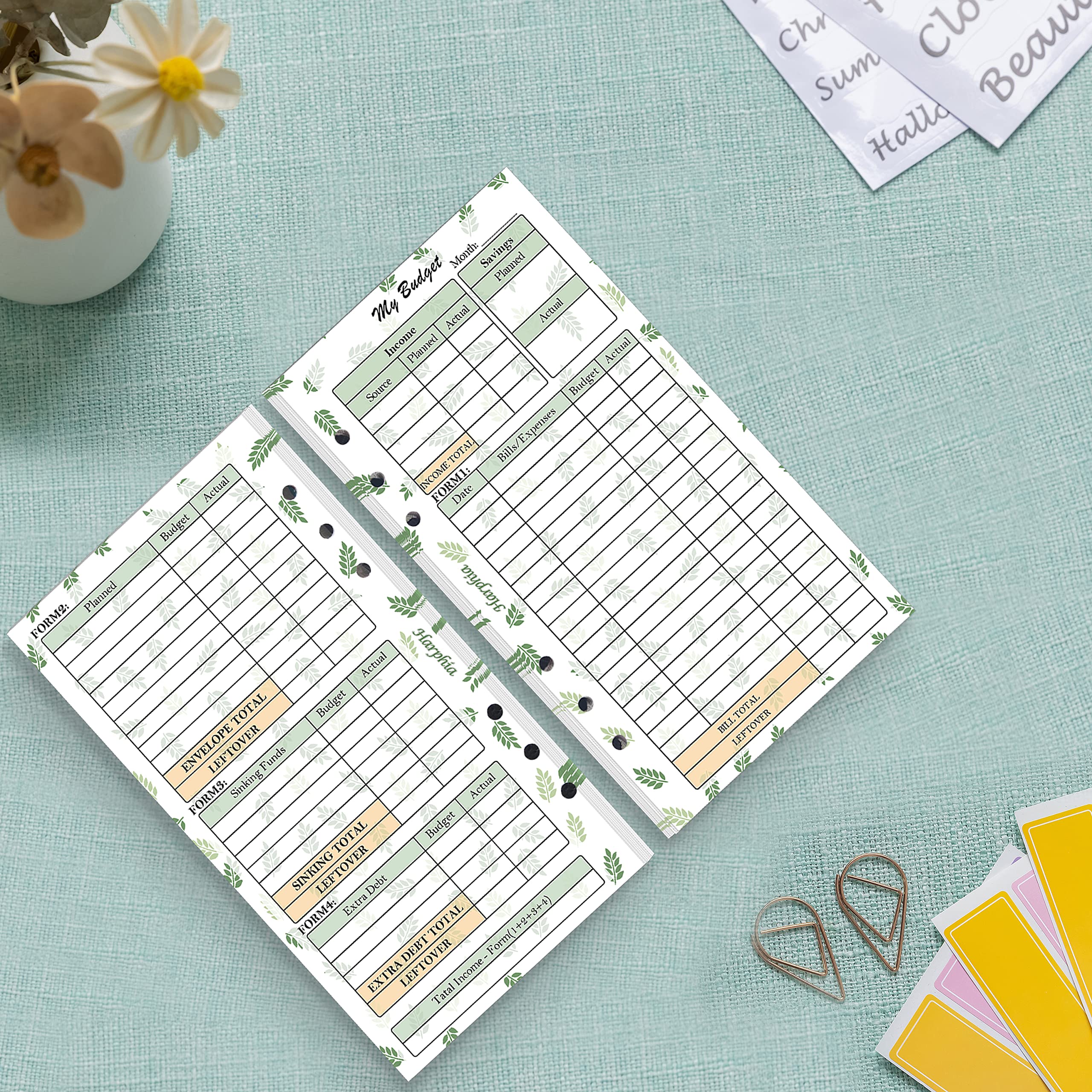 2025 6-Hole Planner Refill Inserts - 2 Pack, 6.75