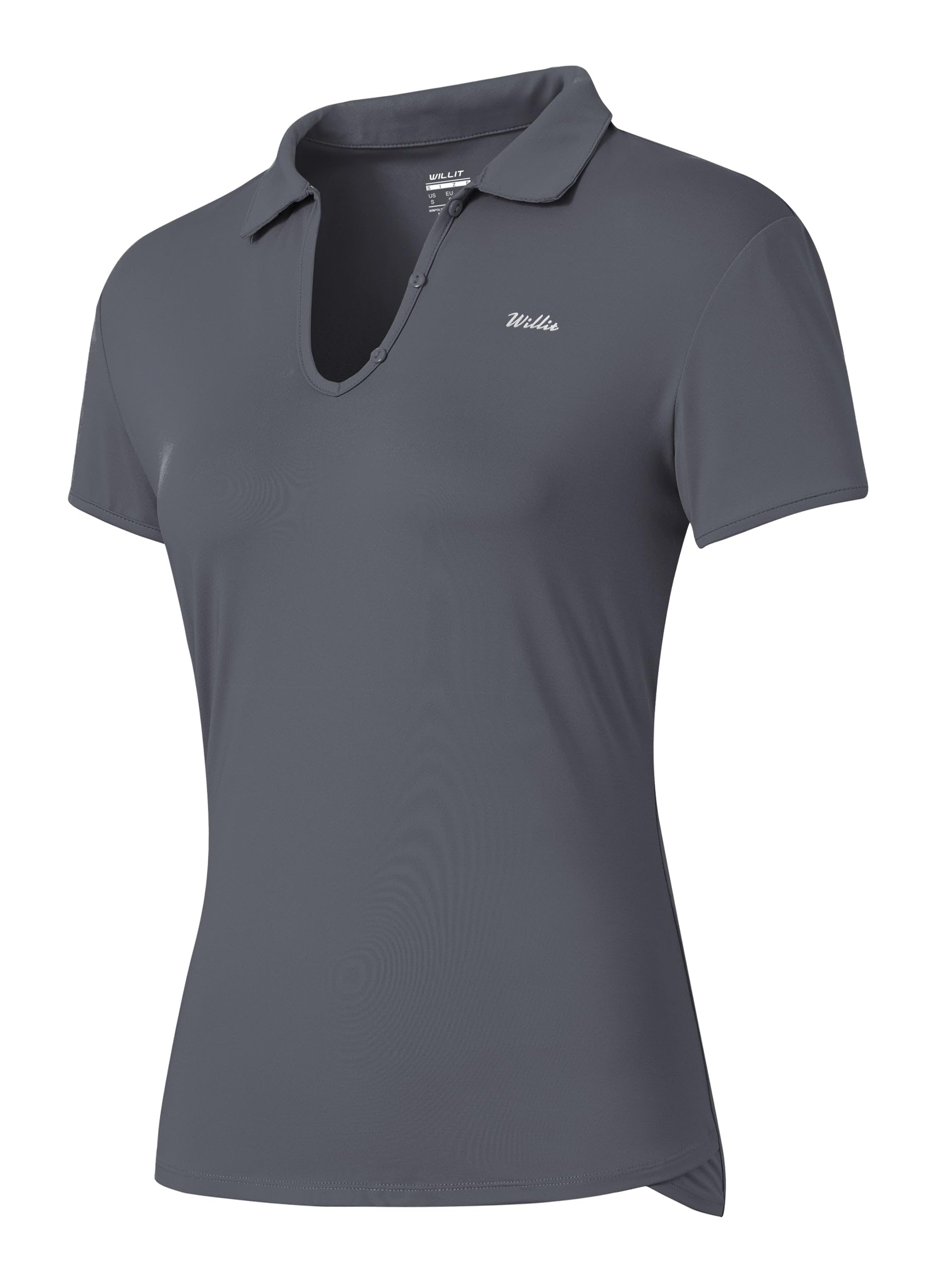 Willit Women's Quick Dry Polo Shirt - UPF 50+ Short Sleeve Active Top for Tennis, Golf, Running & Workout - Breathable Moisture Wicking Performance Shirt for Sports & Outdoor Activities