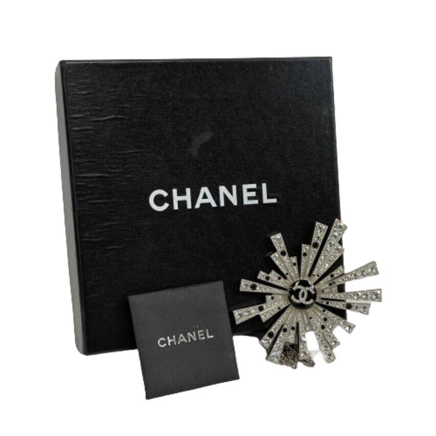 Chanel Excellent CC Comète Pendant Necklace - 2005 Palladium Plated Strass Crystal Jewelry for Women | Elegant Gift for Birthday, Anniversary & Special Occasions
