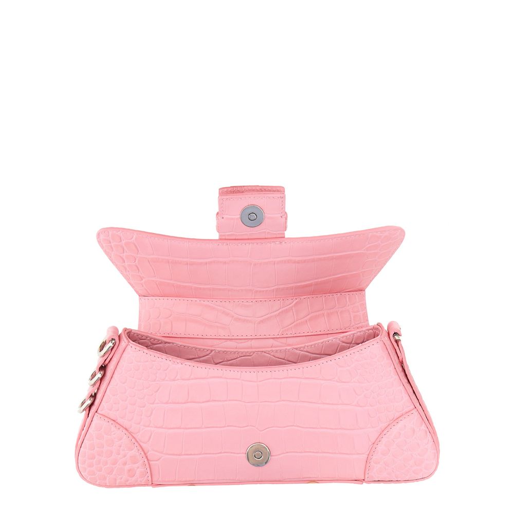 Balenciaga Soft Leather Flap Bag for Women - Pink Luxury Crossbody Purse | Perfect for Date Night, Parties & Everyday Use