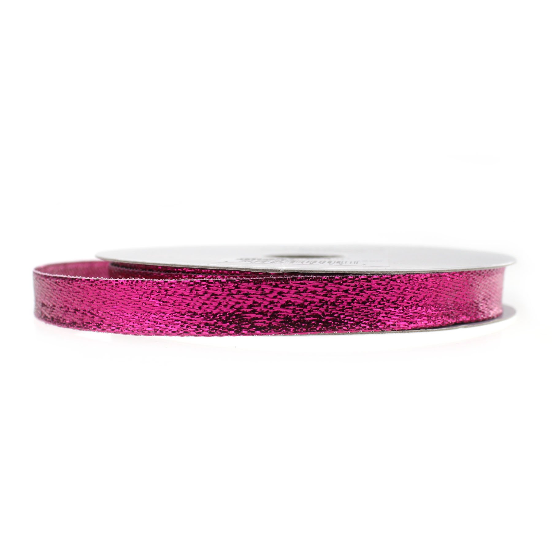 Metallic Wired Edge Ribbon - 10 Yards, 3/8 Inch Fuchsia Pink Decorative Ribbon for Gift Wrapping, Party Decorations, DIY Crafts and Holiday Bows
