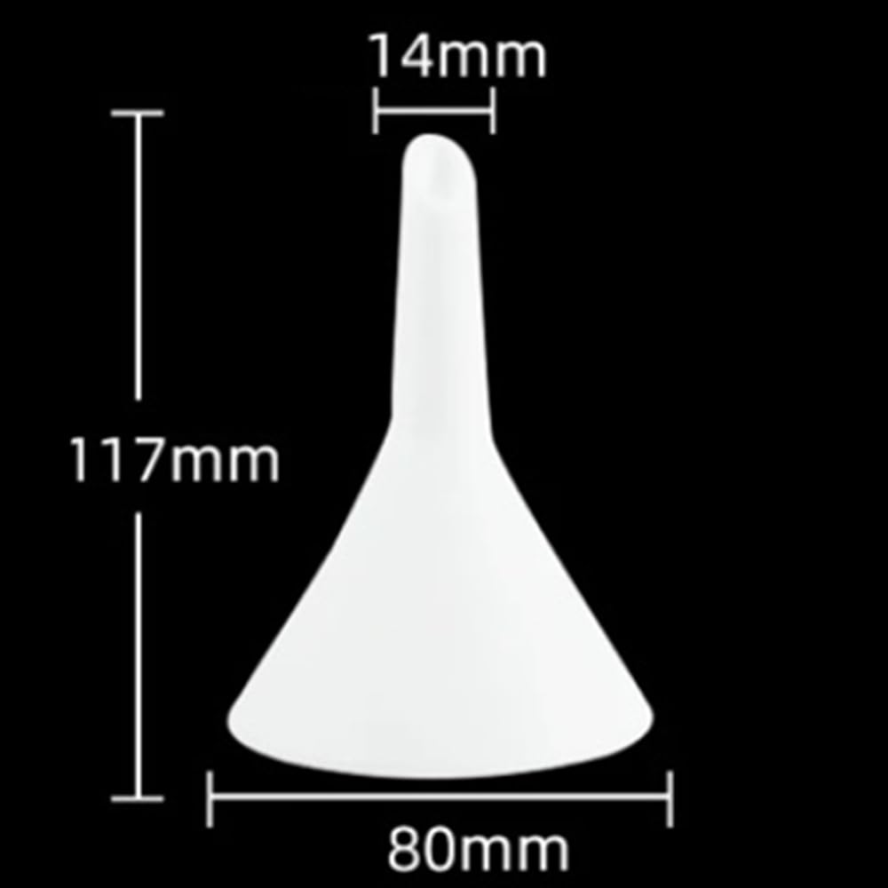 PTFE Triangular Funnel 80mm - High Heat Resistant Chemical Lab Funnel for Liquid Transfer, Durable PTFE Split Design - Perfect for Lab Experiments, Home Brewing & DIY Projects