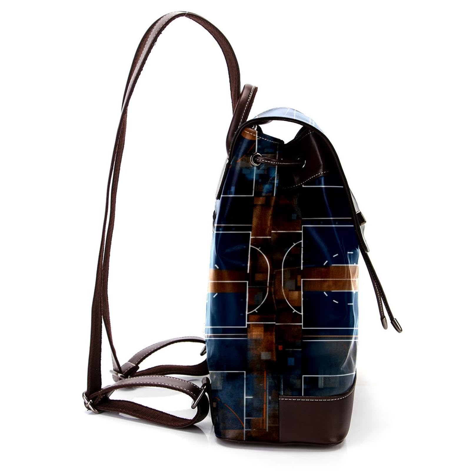 Stylish Unisex Travel Backpack - Durable Basketball Court Design Backpack for Women & Men - Perfect for Commuting, Gym, School & Outdoor Adventures