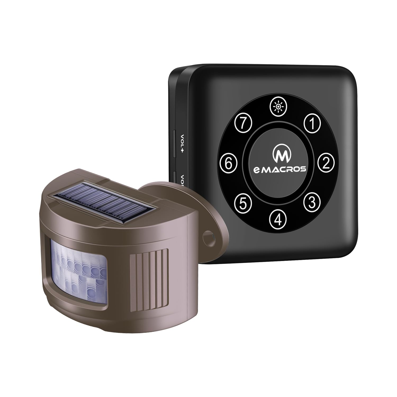 Solar Driveway Alarm Wireless Sensor System - Weatherproof Outdoor Motion Detector for Home Security | Driveway Alert for Cars, Bikes & Intruders | Perfect for Houses, Garages & Backyards