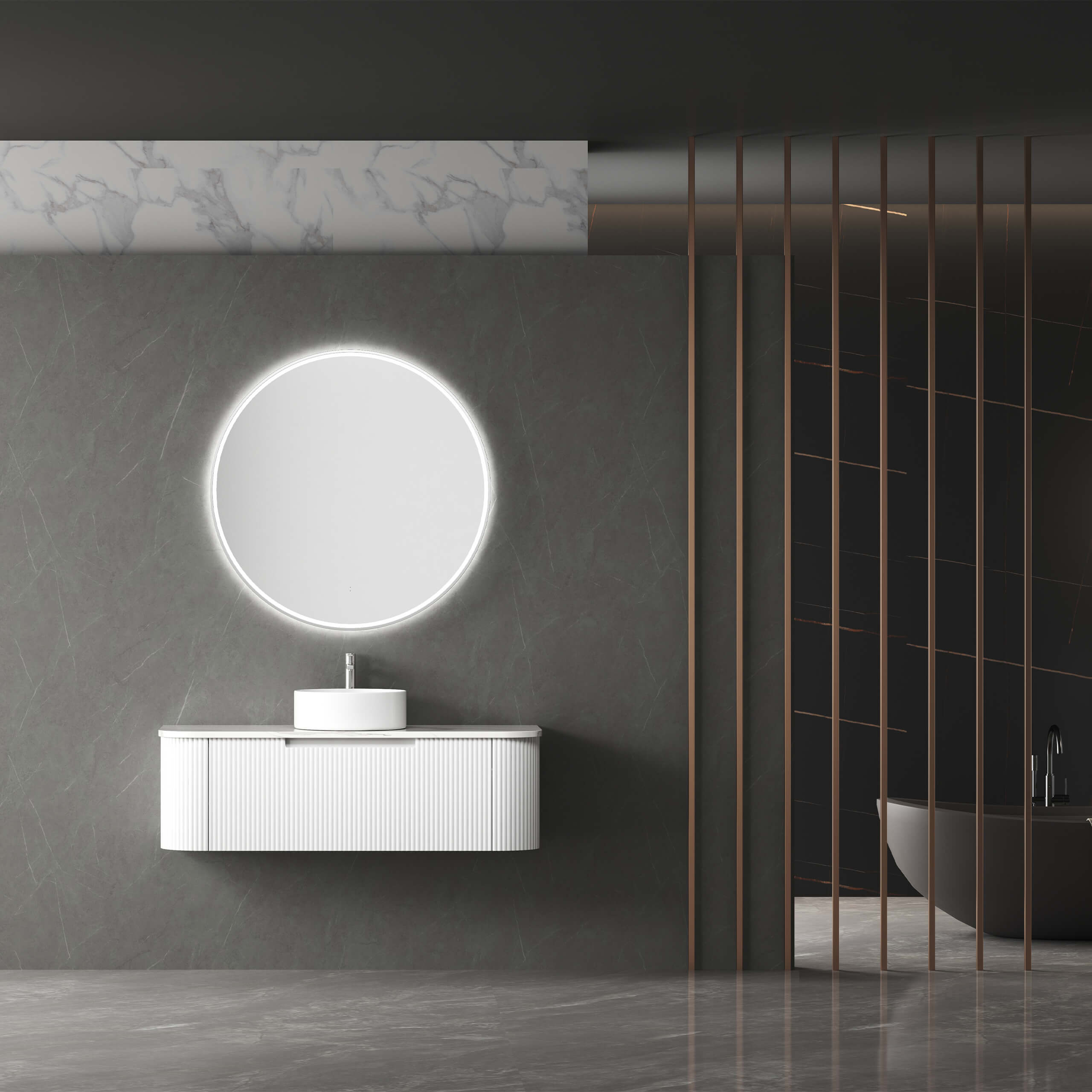 Aulic Windsor Touchless Framed LED Bathroom Mirror 28