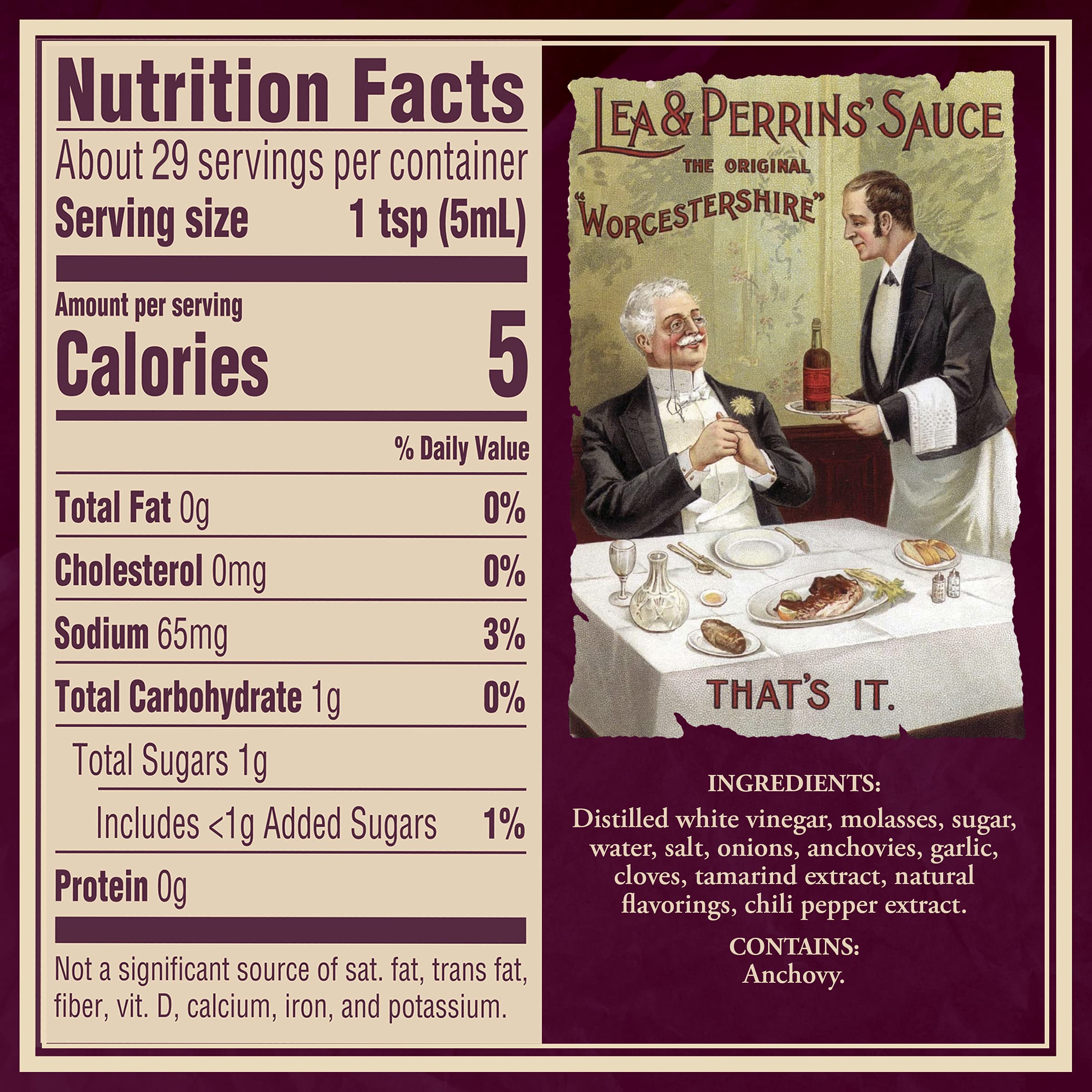 Lea & Perrins The Original Worcestershire Sauce - 24 Pack of 5 fl oz Bottles | Perfect for Cooking, Grilling & Cocktails | Premium Flavor Enhancer for Steaks, Burgers & Bloody Marys