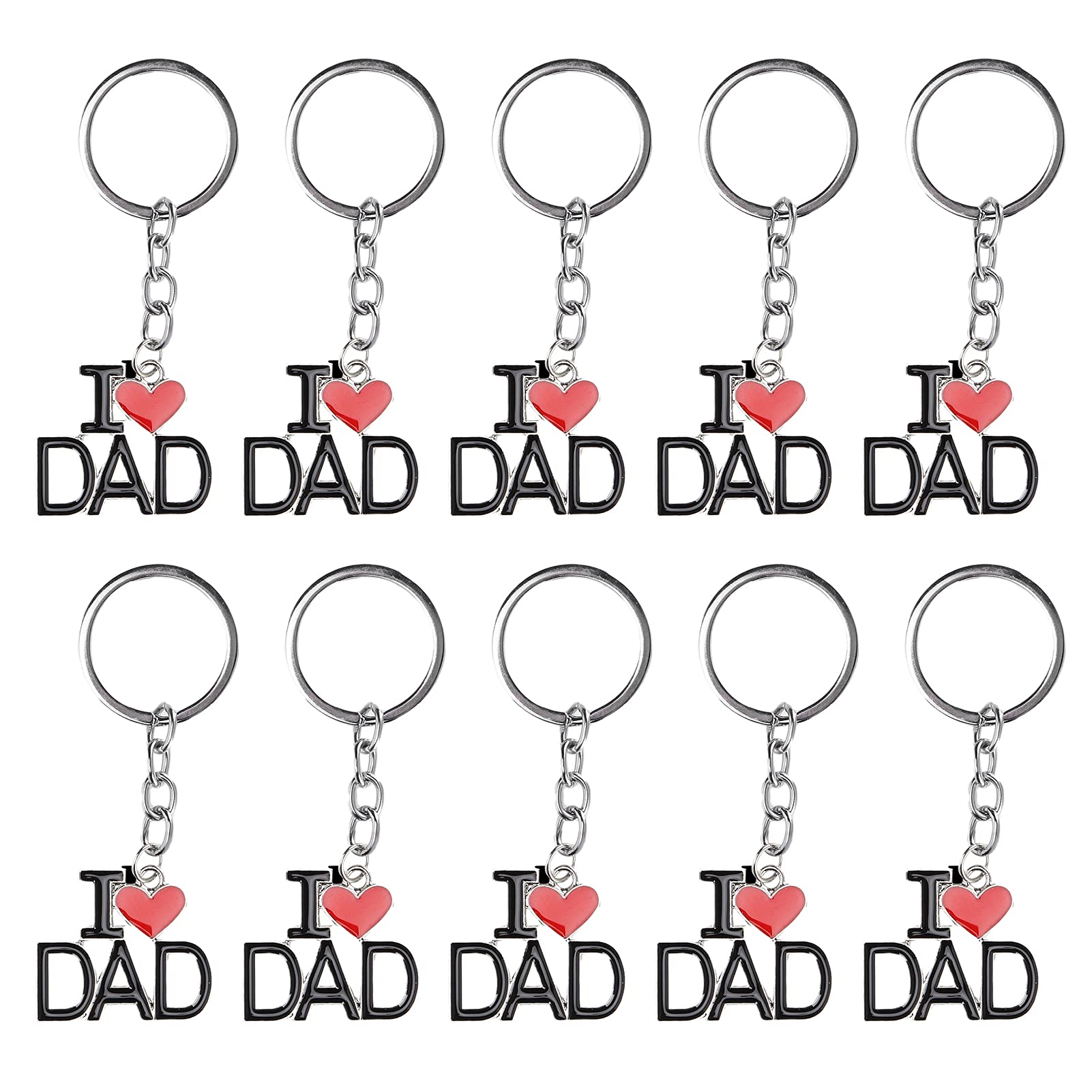 10Pcs Heart Keychain Set - Thoughtful Birthday & Christmas Gifts for Mom, Dad, Women & Men - Perfect for Key Organization & Daily Carry