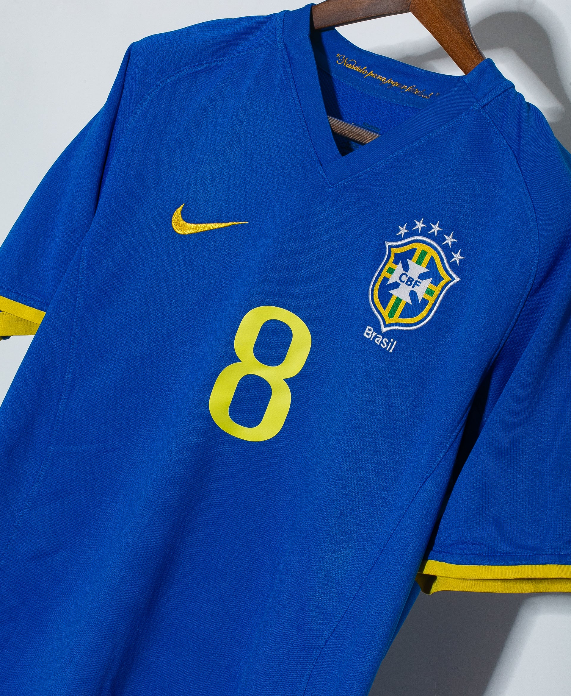 Authentic 2008 Brazil Away Soccer Jersey #8 Kaka (Large) - Perfect for Matchdays, Fan Events & Collectors