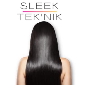 Sleek Tek'nik Ceramic Coated Tourmaline Flat Iron for 4C Hair - Straighten, Shine & Define Waves with Heat Protection - Perfect for Home Styling, Salon Use & Travel