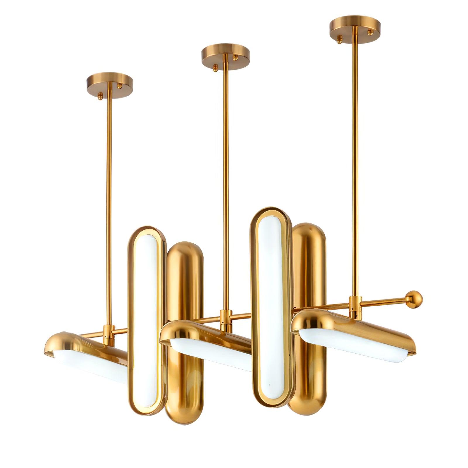 Elegant Crystal Capsule Chandelier - Modern Ceiling Light Fixture for Dining Room, Bedroom & Living Room Decor