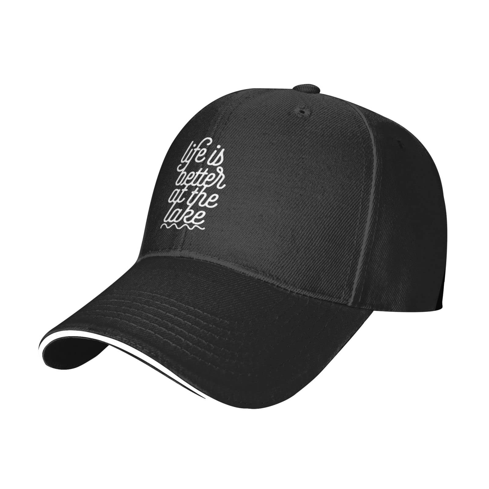 MEENA Hats - 'Life is Better at The Lake' Funny Baseball Cap for Women | Summer Outdoor Activities, Beach Vacation, Fishing & Lake Days Accessory