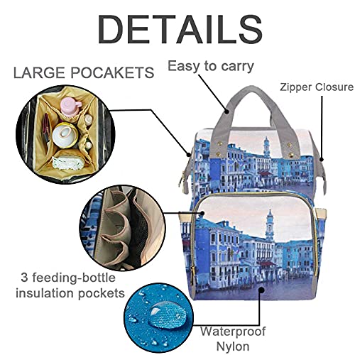 **Personalized Diaper Backpack for Moms - Custom Name Baby Bag, Waterproof Multifunctional Nursing Travel Backpack for Boys & Girls - Perfect Gift for New Moms, Daycare & Family Outings**