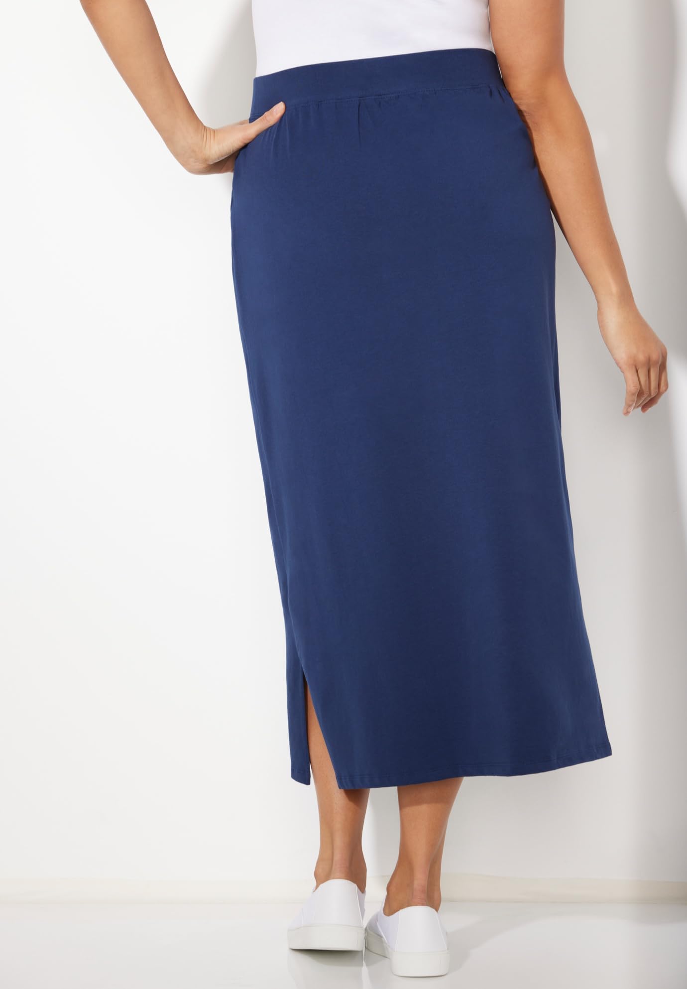 Catherines Women's Plus Size Suprema Maxi Skirt - Flowy Long Skirt for Curvy Women | Perfect for Summer, Beach, Church & Casual Outfits