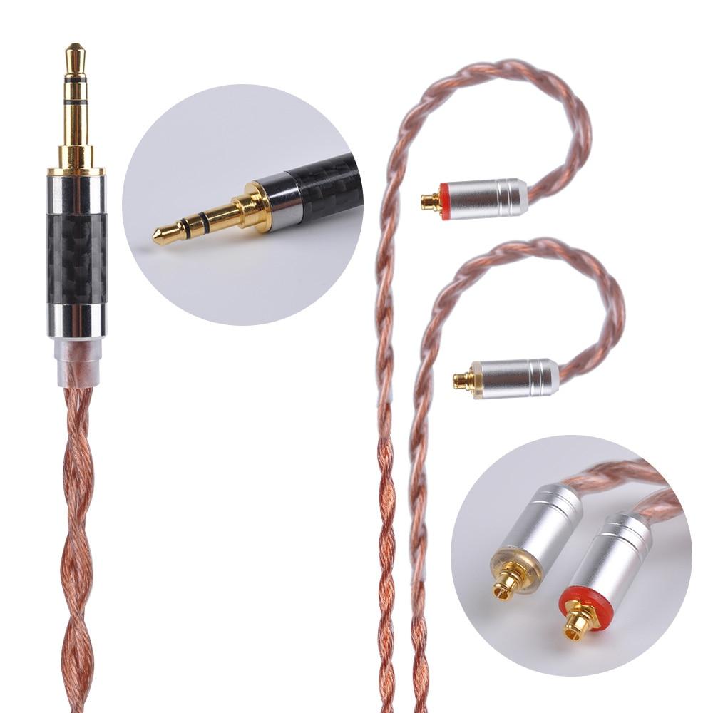Yinyoo 4 Core Alloy Pure Copper Cable for MMCX/2pin Headphones - 2.5mm/3.5mm/4.4mm Balanced Audio Upgrade - Perfect for Audiophiles & Studio Monitoring