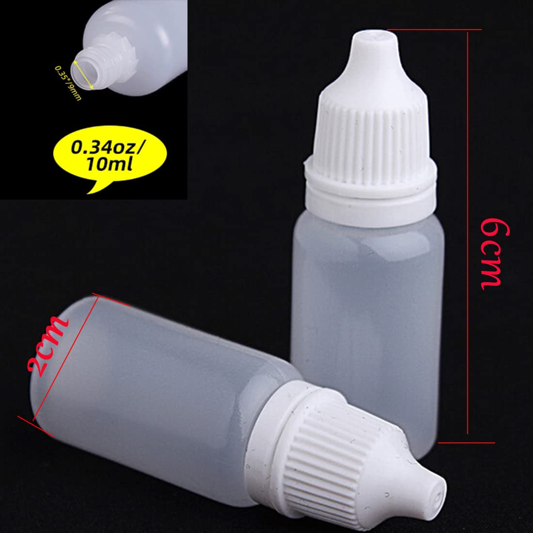 100/50PCS 10ML Empty Plastic Eye Dropper Bottles with Childproof Cap - LDPE Squeezable Dropper for Essential Oils, E-Liquids & DIY Cosmetics - Perfect for Travel, Home Use & Craft Projects