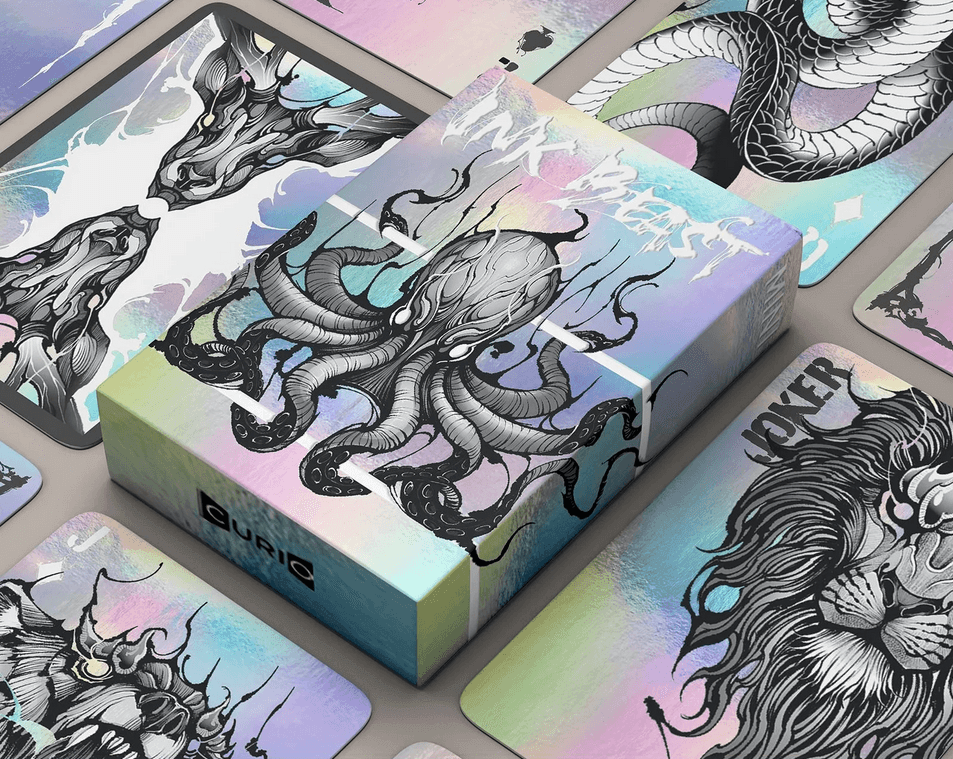 Ink Beast Playing Cards - Mini Edition | Premium Collectible Card Deck for Magic Tricks, Poker & Card Games | Perfect for Gifts, Travel & Game Nights