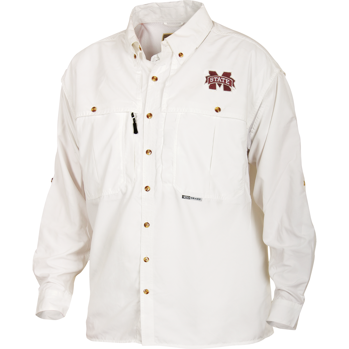 Mississippi State Bulldogs Cotton Wingshooter's Shirt - Comfortable Long Sleeve Hunting & Outdoor Apparel for Men - Perfect for Game Days, Hunting Trips & Outdoor Adventures
