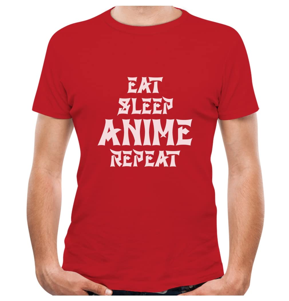 Eat Sleep Anime Repeat T-Shirt | Funny Anime Lover Graphic Tee | Casual Cotton Shirt for Men & Women | Perfect for Cosplay, Conventions & Everyday Wear