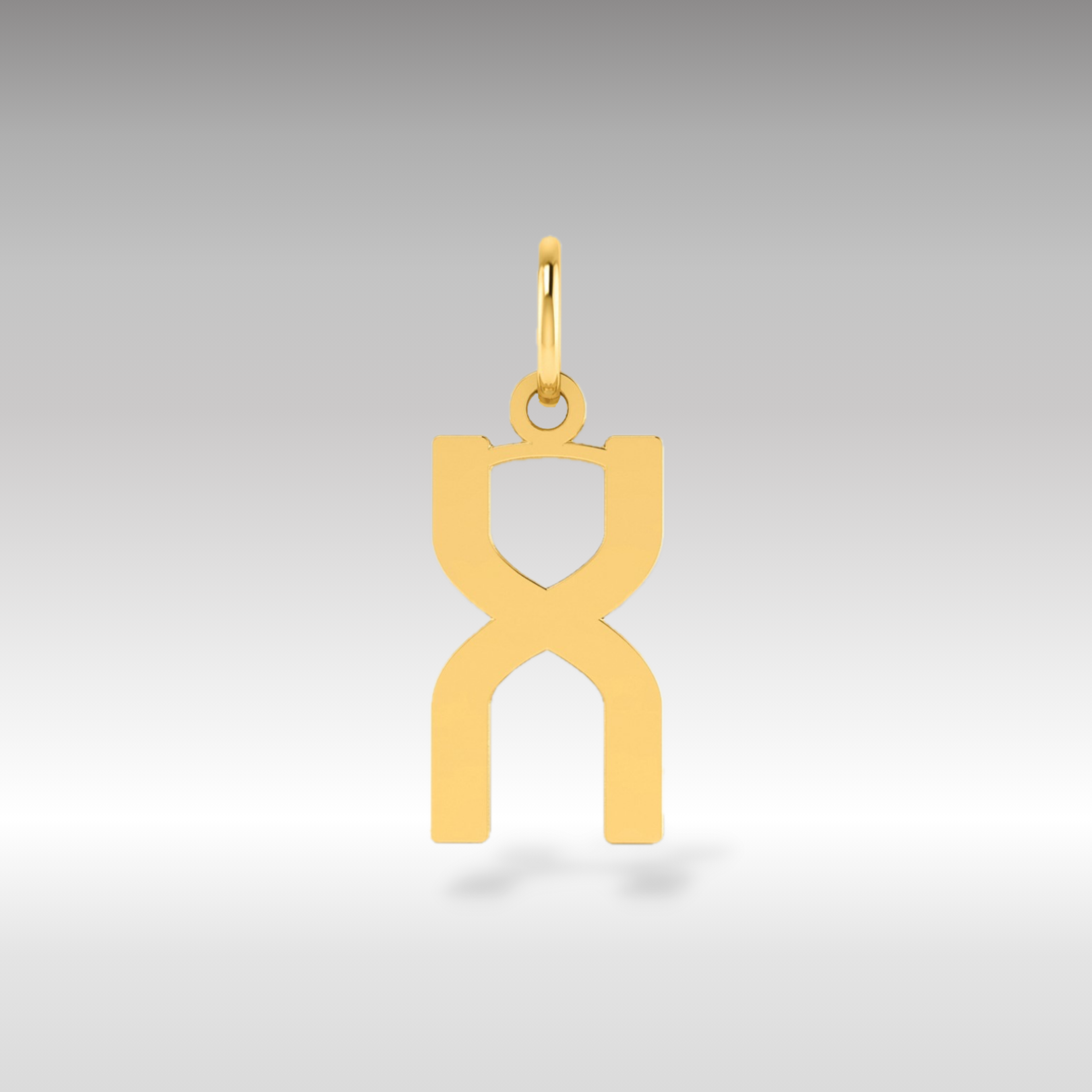 Gold Modern Letter X Initial Pendant Necklace - XNA1336Y - Perfect for Gifts, Birthdays & Personalized Jewelry