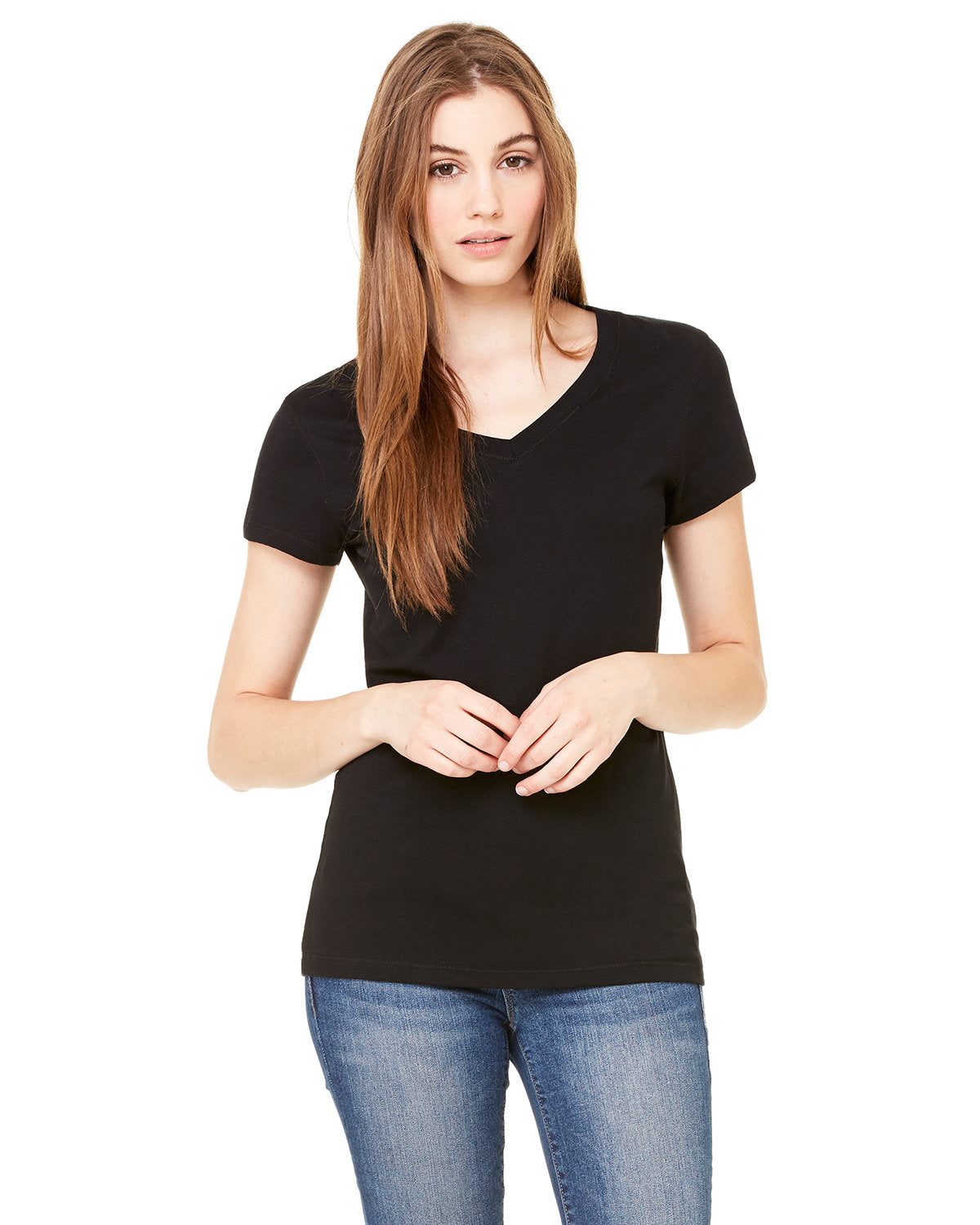 Bella + Canvas B6005 Ladies' Jersey Short Sleeve V-Neck T-Shirt - Soft Comfort Fit Tee for Women - Perfect for Casual Wear, Layering & Everyday Outfits