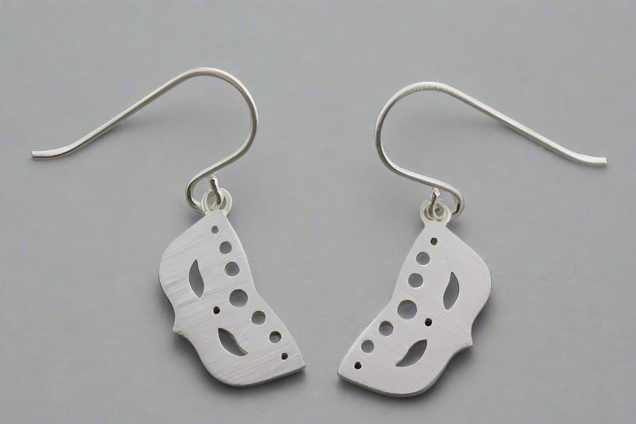 Elegant Masquerade Earrings in Sterling Silver - Perfect for Costume Parties, Balls & Themed Events