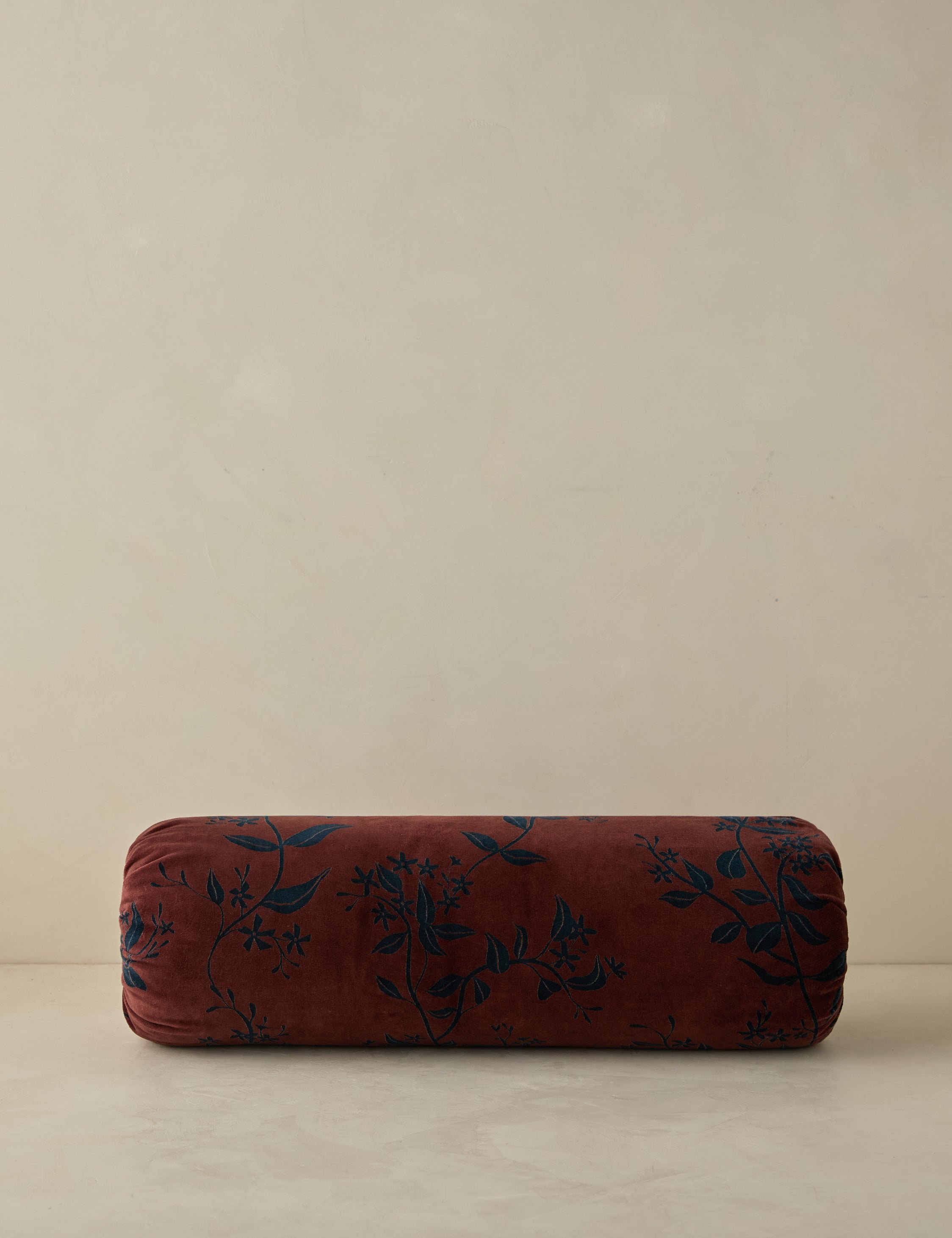 Carmine Velvet Bolster Pillow - Luxury Decorative Cushion for Sofa, Bed & Home Decor - Perfect for Living Room, Bedroom & Nursery Accents