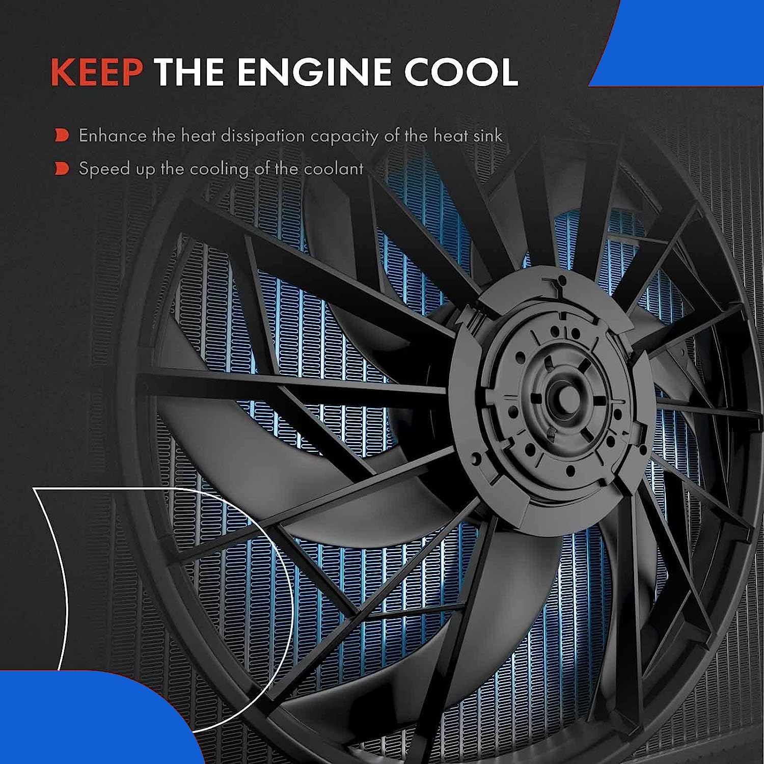 12V Electric Engine Radiator Cooling Fan Assembly Compatible with Honda Civic 2012-2015 & Acura ILX 2013-2015 - High Performance Automotive Cooling System Replacement Part for Engine Overheating Prevention