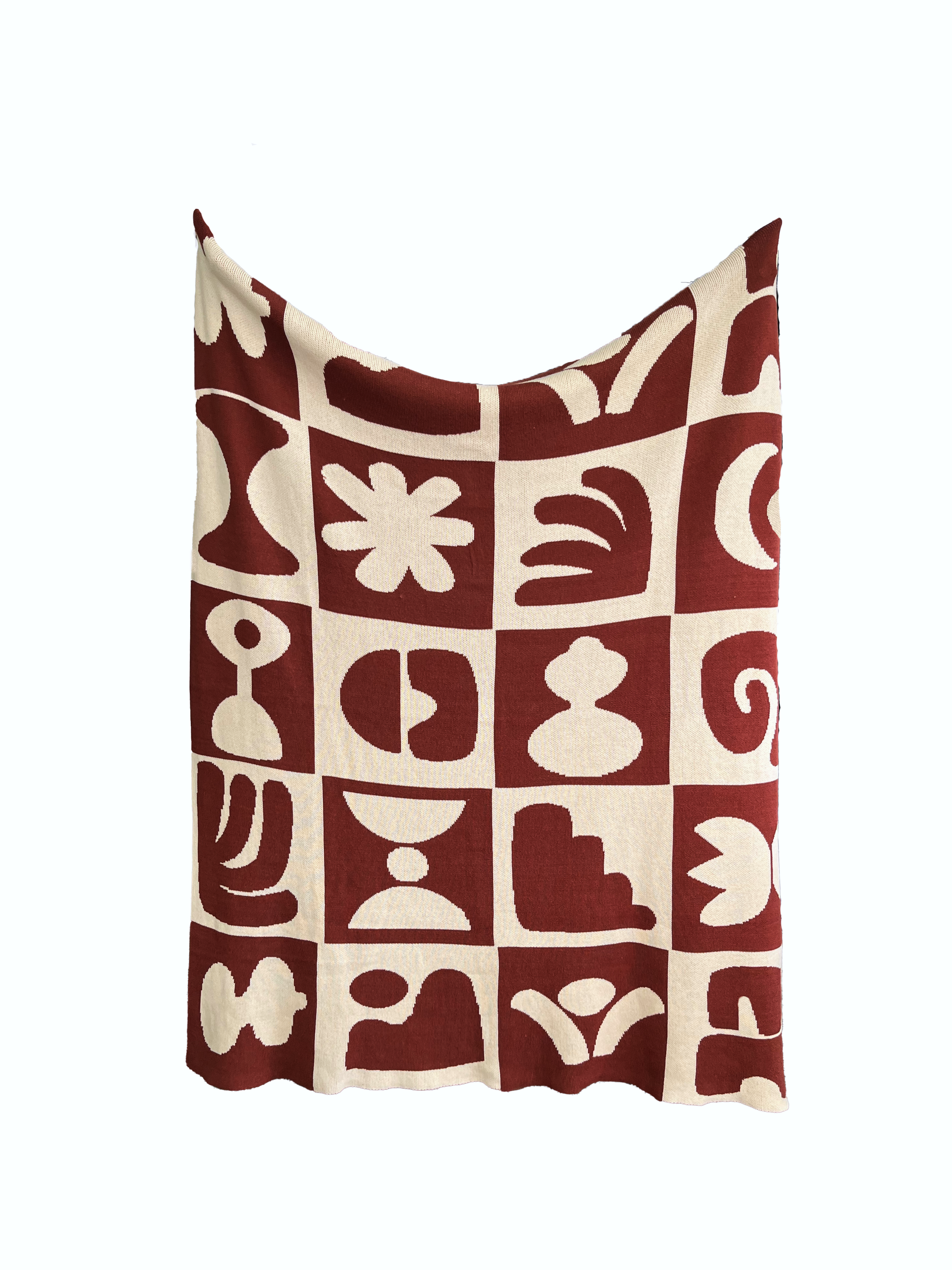Abstract Knitted Throw Blanket 50