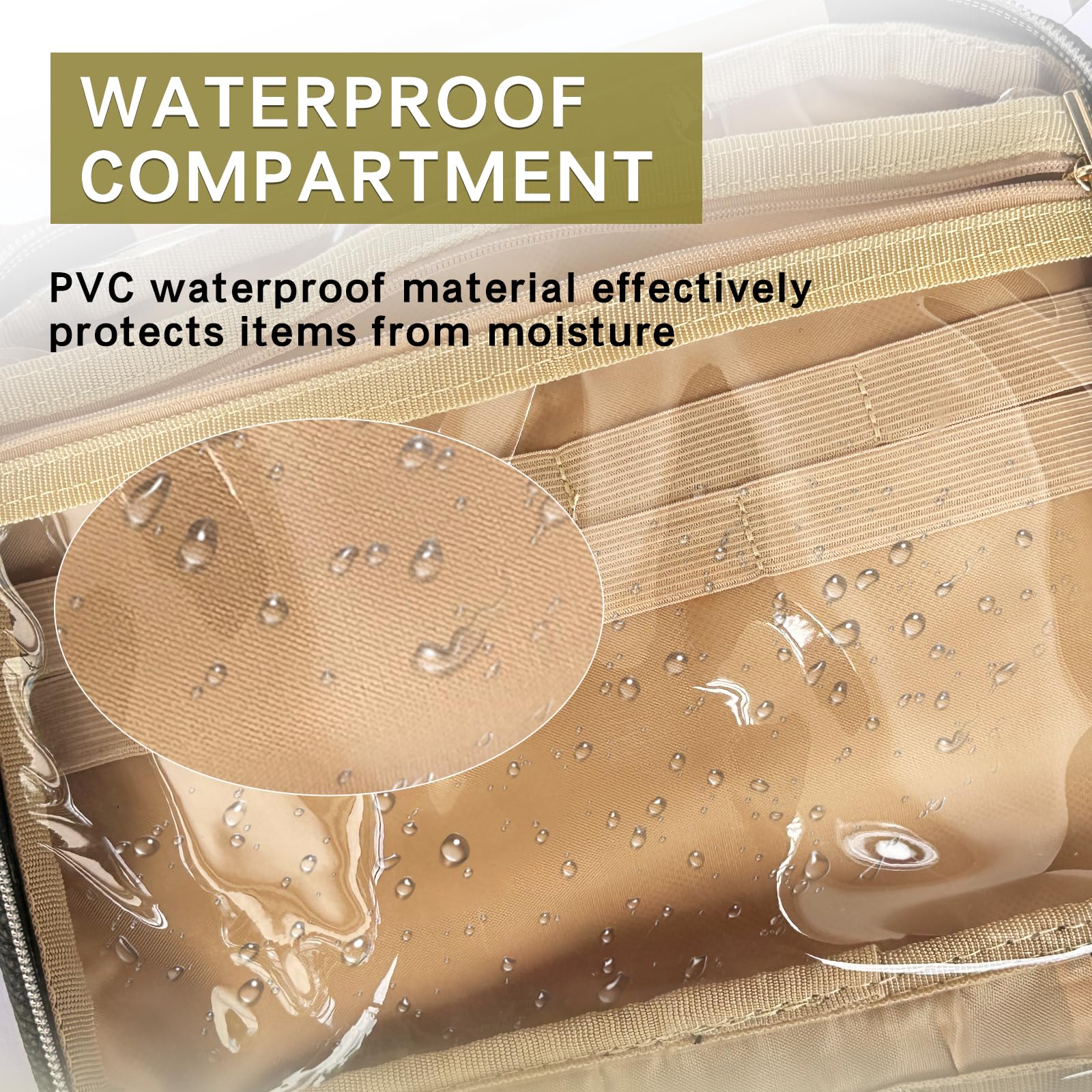 FENCHILIN Large Travel Toiletry Bag with Hanging Hook - Waterproof Makeup Organizer with LED Mirror for Cosmetics, Shampoo, Toiletries - Perfect for Vacation, Gym, Camping & Business Trips