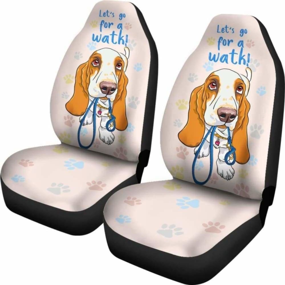 Basset Hound Dog Car Seat Covers - Waterproof & Nonslip Pet Seat Protector for Cars, Trucks & SUVs - Perfect for Travel, Daily Commute & Outdoor Adventures with Your Dog