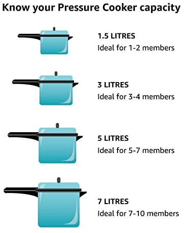 Butterfly Elegant Plus 5L Induction Base Hard Anodized Aluminum Pressure Cooker - Fast Cooking for Rice, Stews & Meals | Perfect for Home Kitchen & Camping