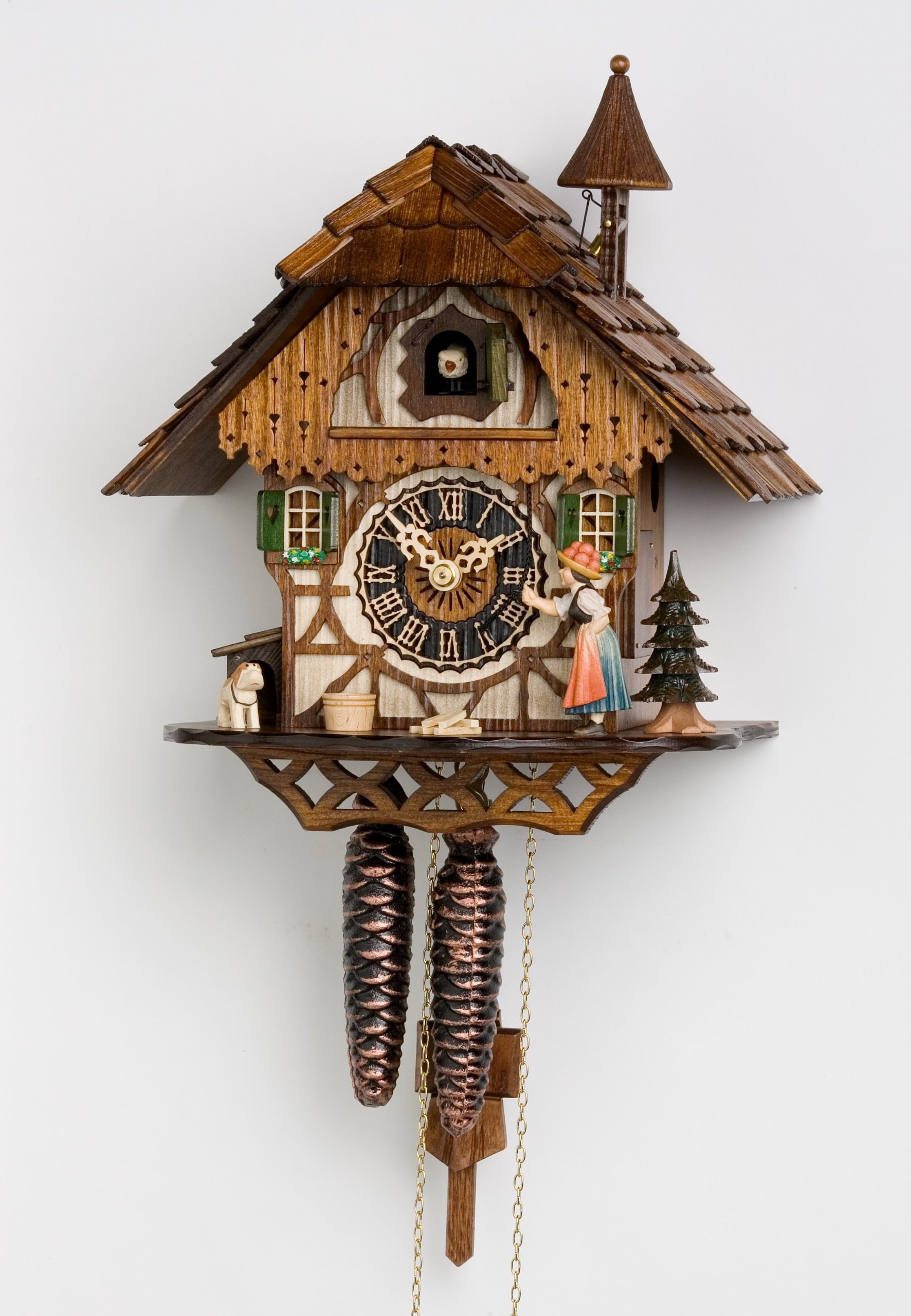 Authentic Black Forest Cuckoo Clock - Handcrafted German House Design for Home & Office Decor | Perfect Gift for Holidays & Special Occasions