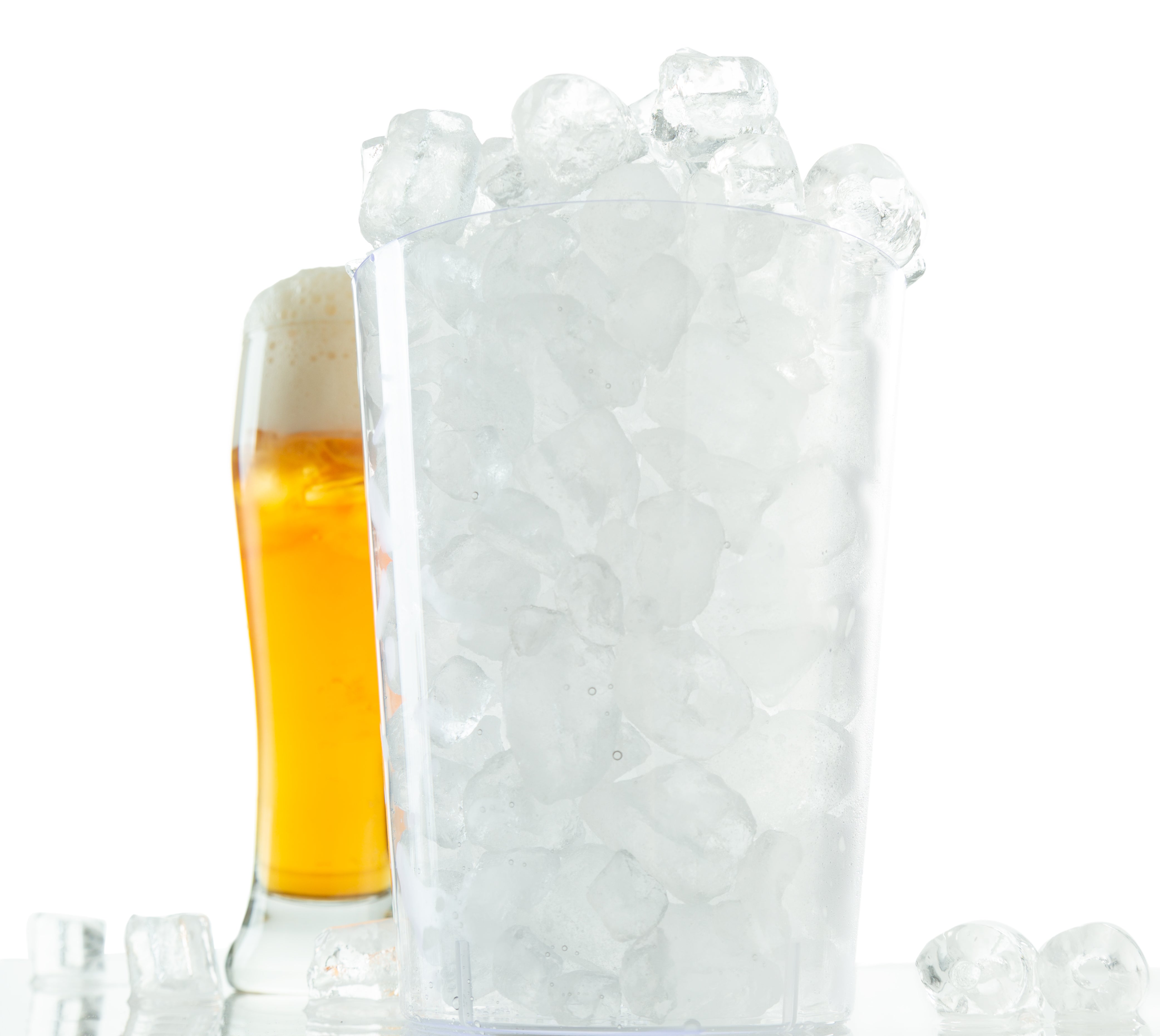 54 oz. Clear Plastic Ice Bucket with Lid - Large Capacity Beverage Chiller for Parties, Bars & Outdoor Gatherings - Perfect for Wine, Beer & Cocktails