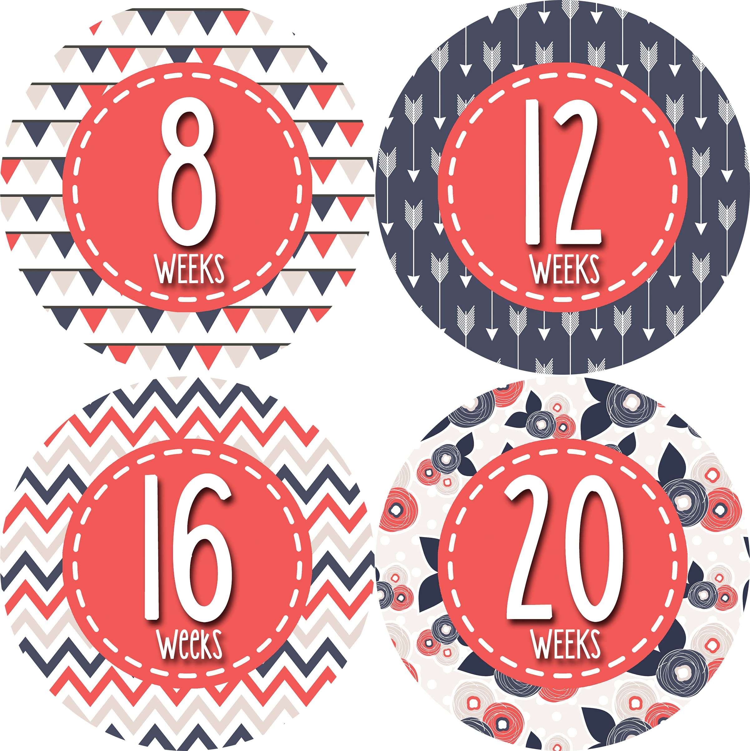 Pregnancy Weekly Growth Stickers - Week by Week Baby Bump Photo Props for Maternity Milestones | DIY Pregnancy Journal & Baby Shower Keepsake | Perfect for Instagram Pregnancy Announcements & Memory Books (Style 917)