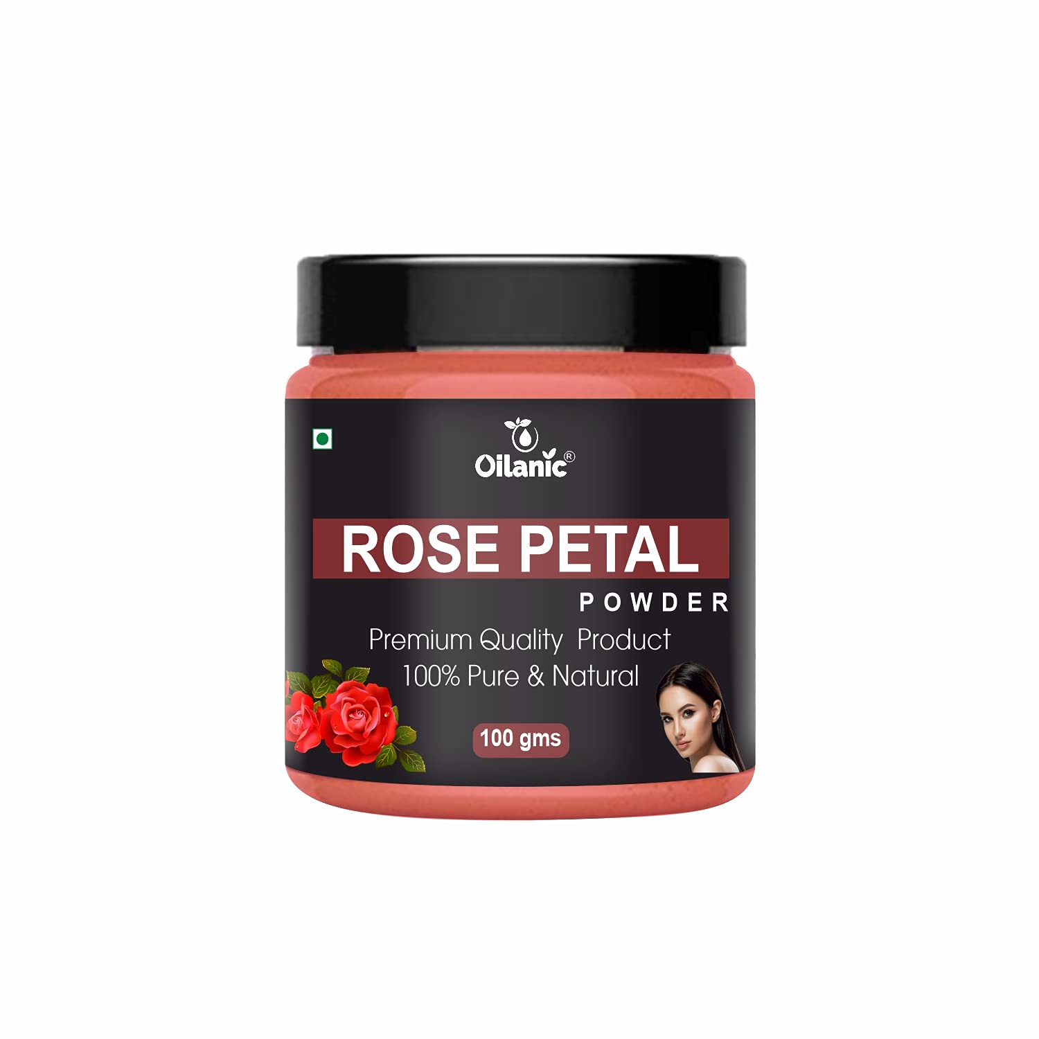 Oilanic 100% Pure Natural Rose Petal Powder for Skin & Hair Care - 2 Jars (200g) | DIY Face Masks, Hair Treatments & Aromatherapy