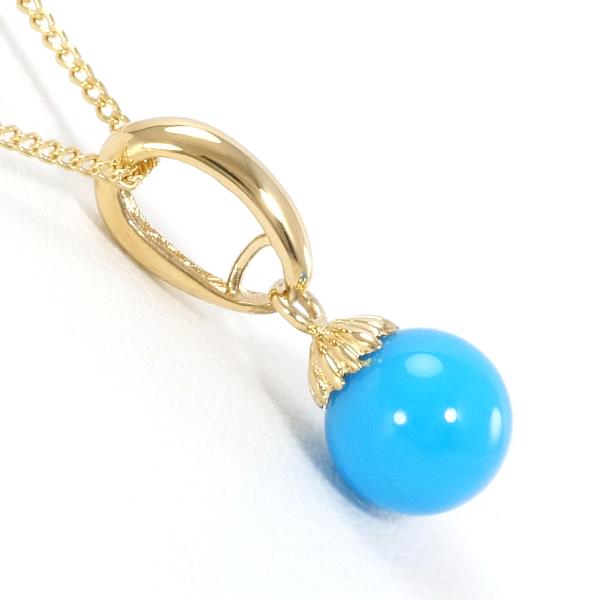 18K Yellow Gold Turquoise Necklace - Elegant Handmade Jewelry for Women, Perfect Gift for Birthday, Anniversary & Special Occasions