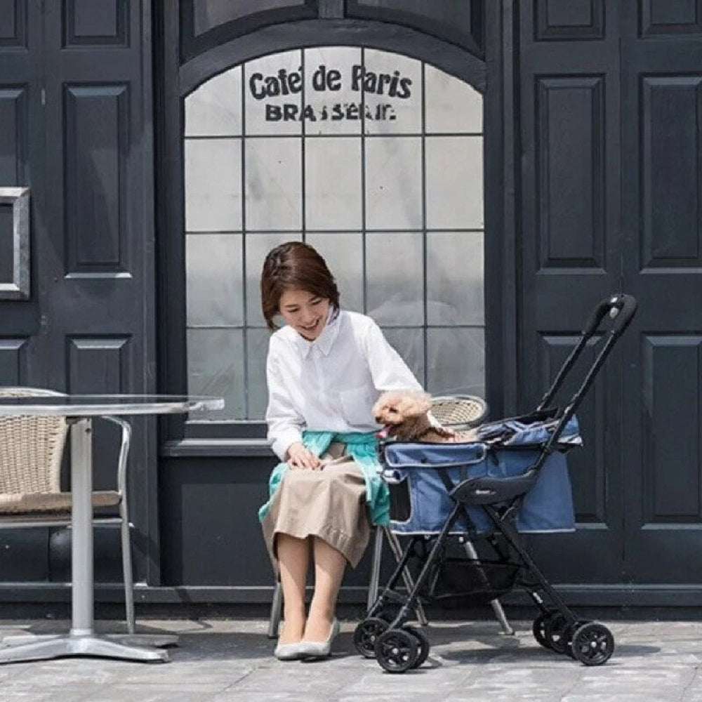 Milimili Lite α Pet Stroller - Lightweight Foldable Dog Cat Carrier for Small Animals, Perfect for Travel, Shopping & Outdoor Adventures