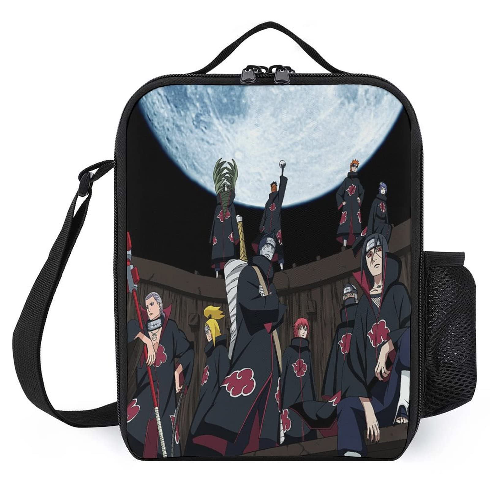 Anime Insulated Lunch Bag - Reusable & Portable Lunch Box Tote with Side Pocket for Men & Women - 25x20x8cm - Perfect for Work, School, Picnic & Travel