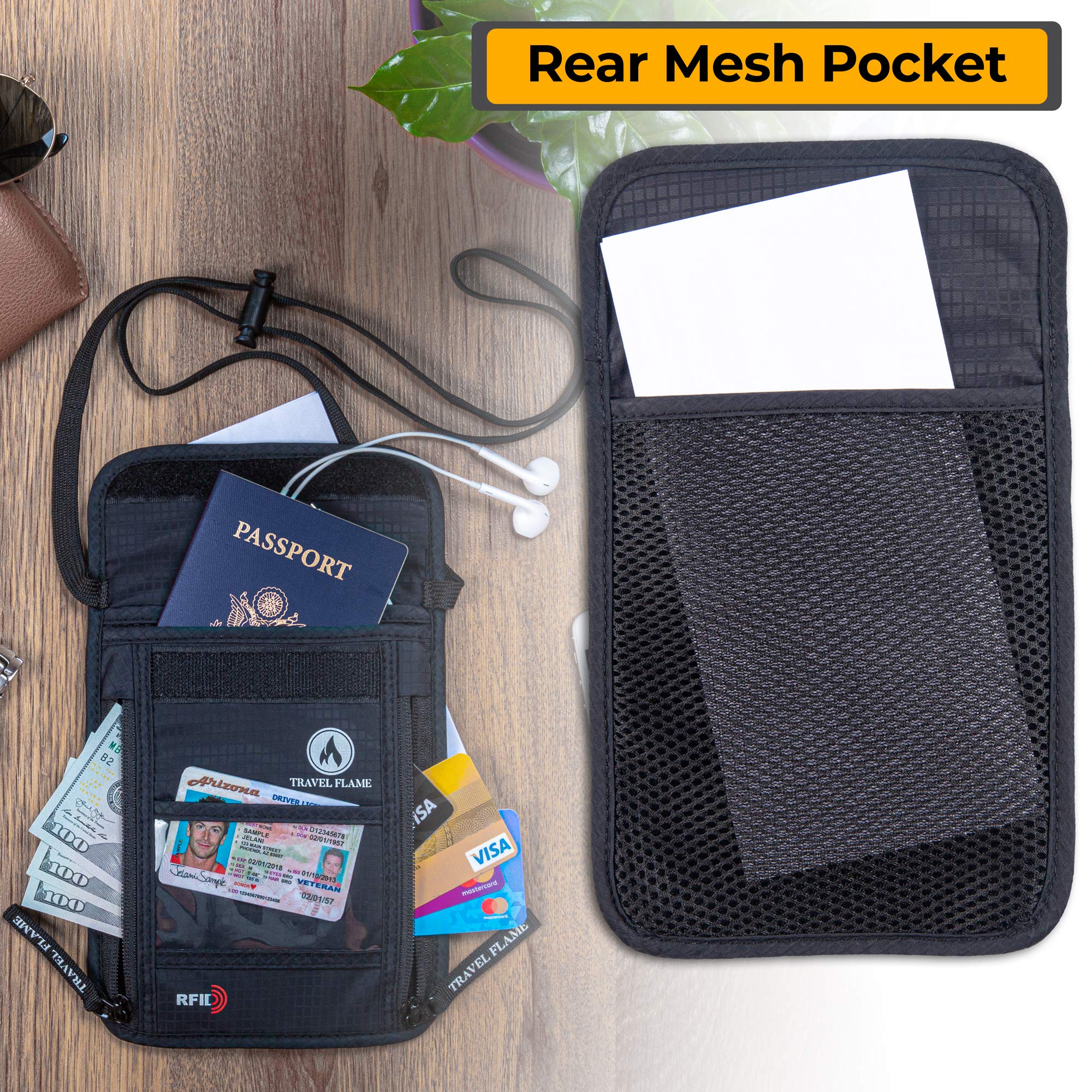 RFID Blocking Travel Money Belt for Women & Men - Secure Hidden Wallet with Waterproof Design - Perfect for Travel, Hiking & Daily Use (Black)