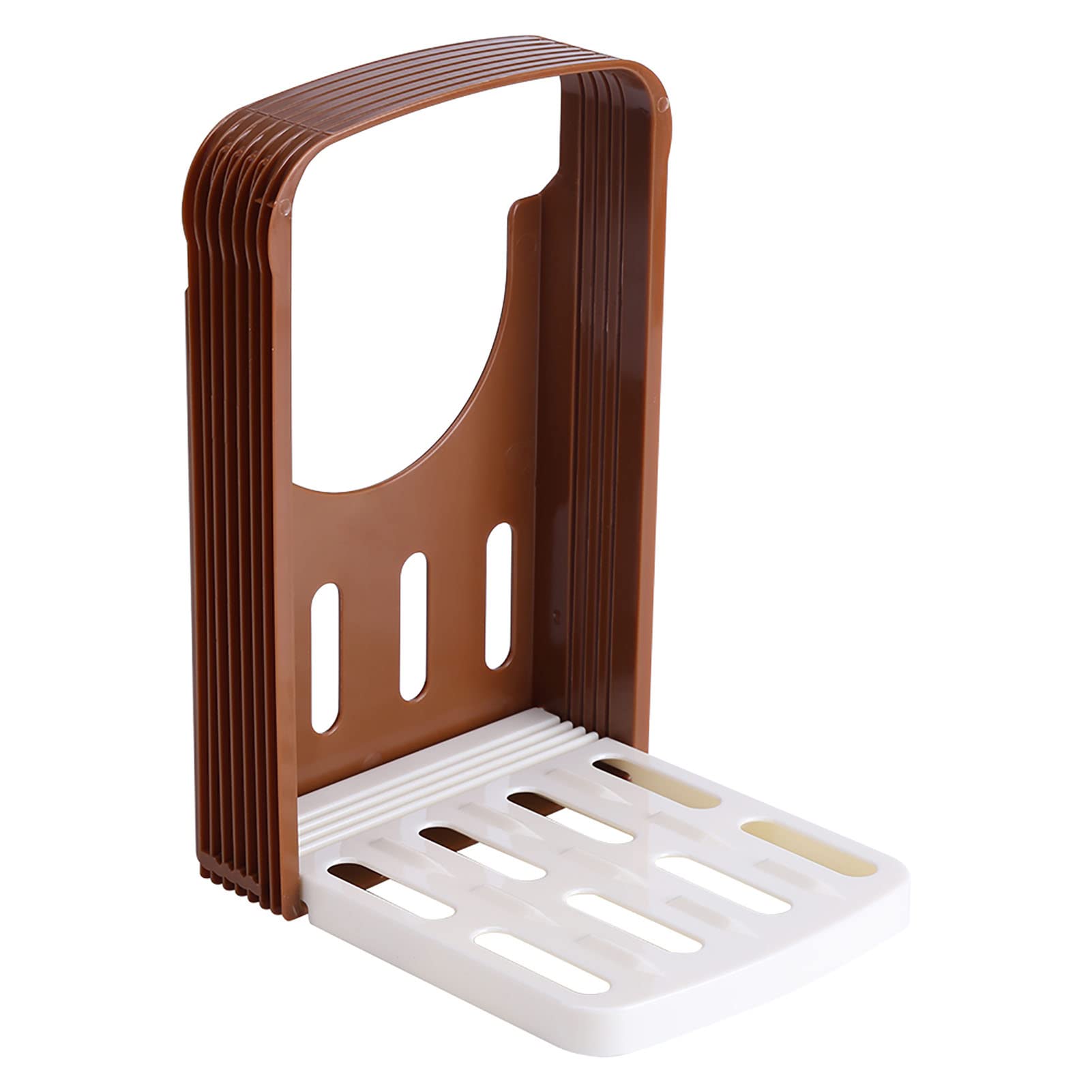 Adjustable Bread Slicer & Toast Cutting Guide - Foldable Compact Plastic Kitchen Tool with 4 Thickness Options for Perfect Sandwiches, Breakfast & Baking