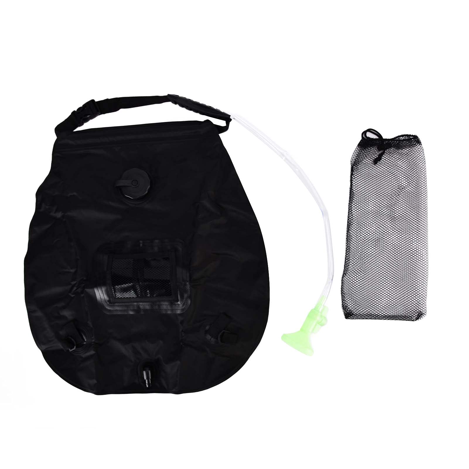 20L Solar Shower Bag for Camping - Portable Outdoor Shower with Retractable Design & Mesh Storage Pouch | Perfect for Beach Swimming, Hiking, RV Trips & Emergency Preparedness