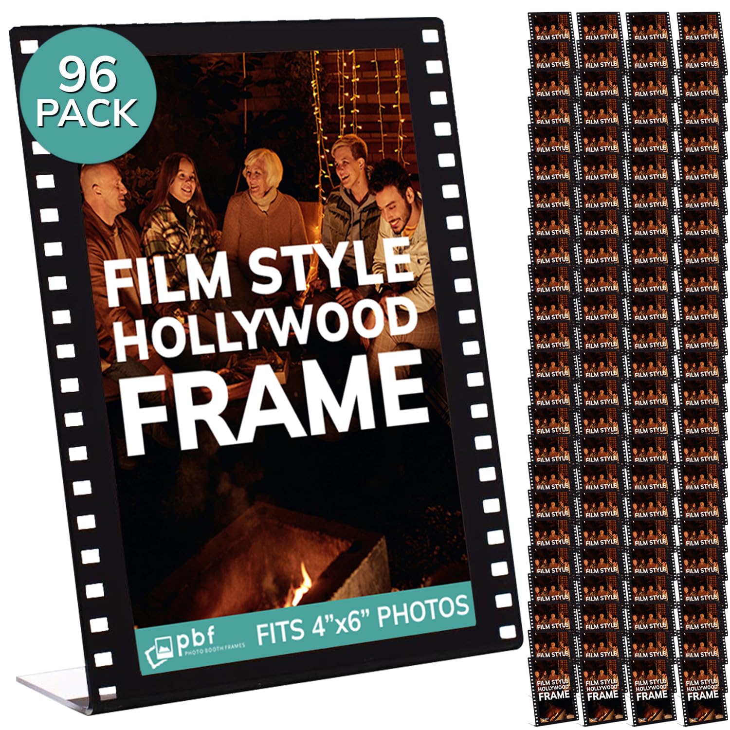 4x6 Acrylic Sign Holder - Vertical Slanted Stand for Menus, Flyers & Displays | Clear Plastic Tabletop Picture Frame (96-Pack) | Perfect for Restaurants, Retail Stores & Event Signage