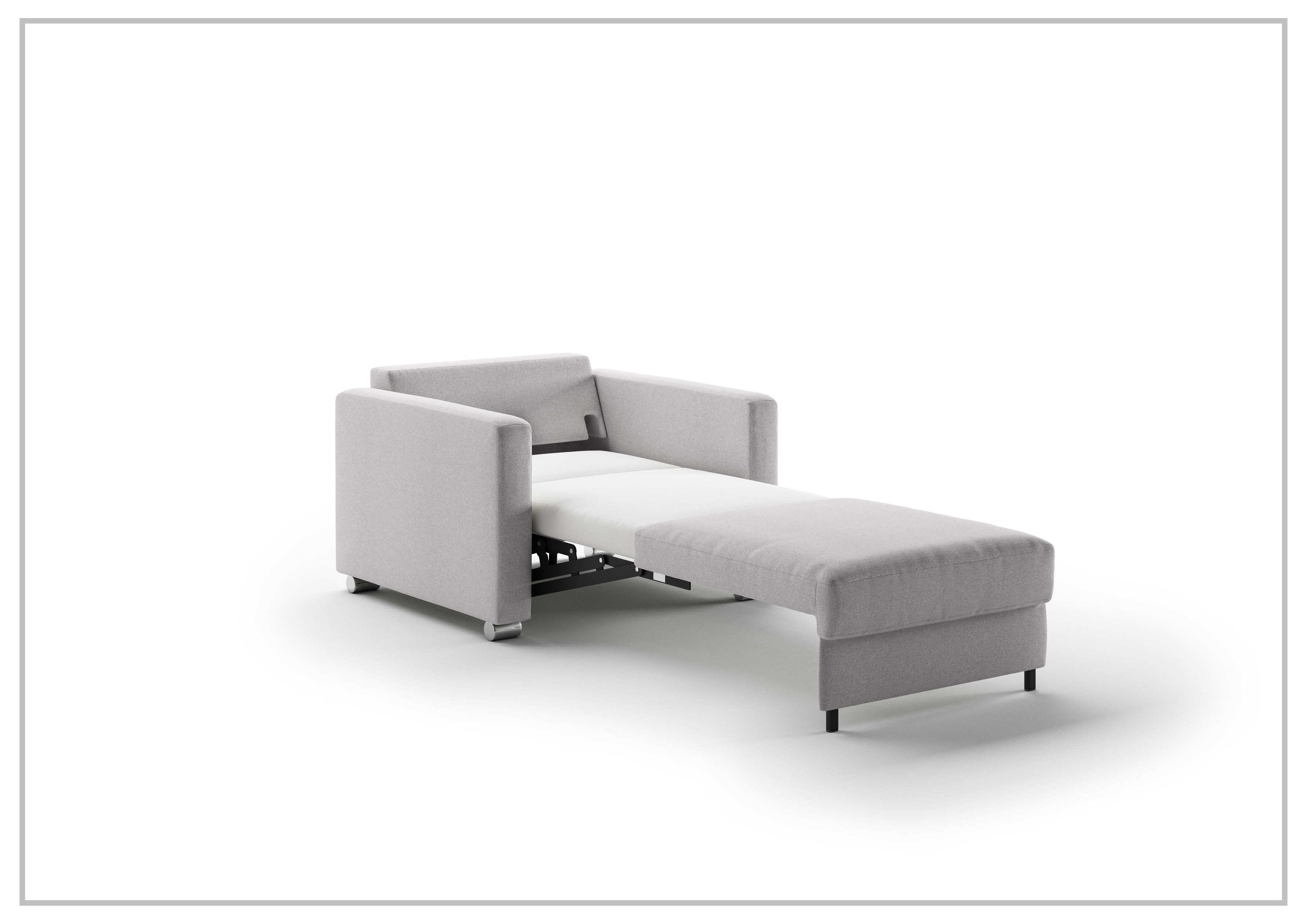 Luonto Fantasy Fabric Cot Sleeper Sofa with Gas Spring - Convertible Guest Bed & Space-Saving Living Room Furniture for Small Apartments