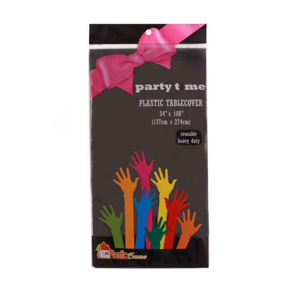 Black Plastic Table Cover 54