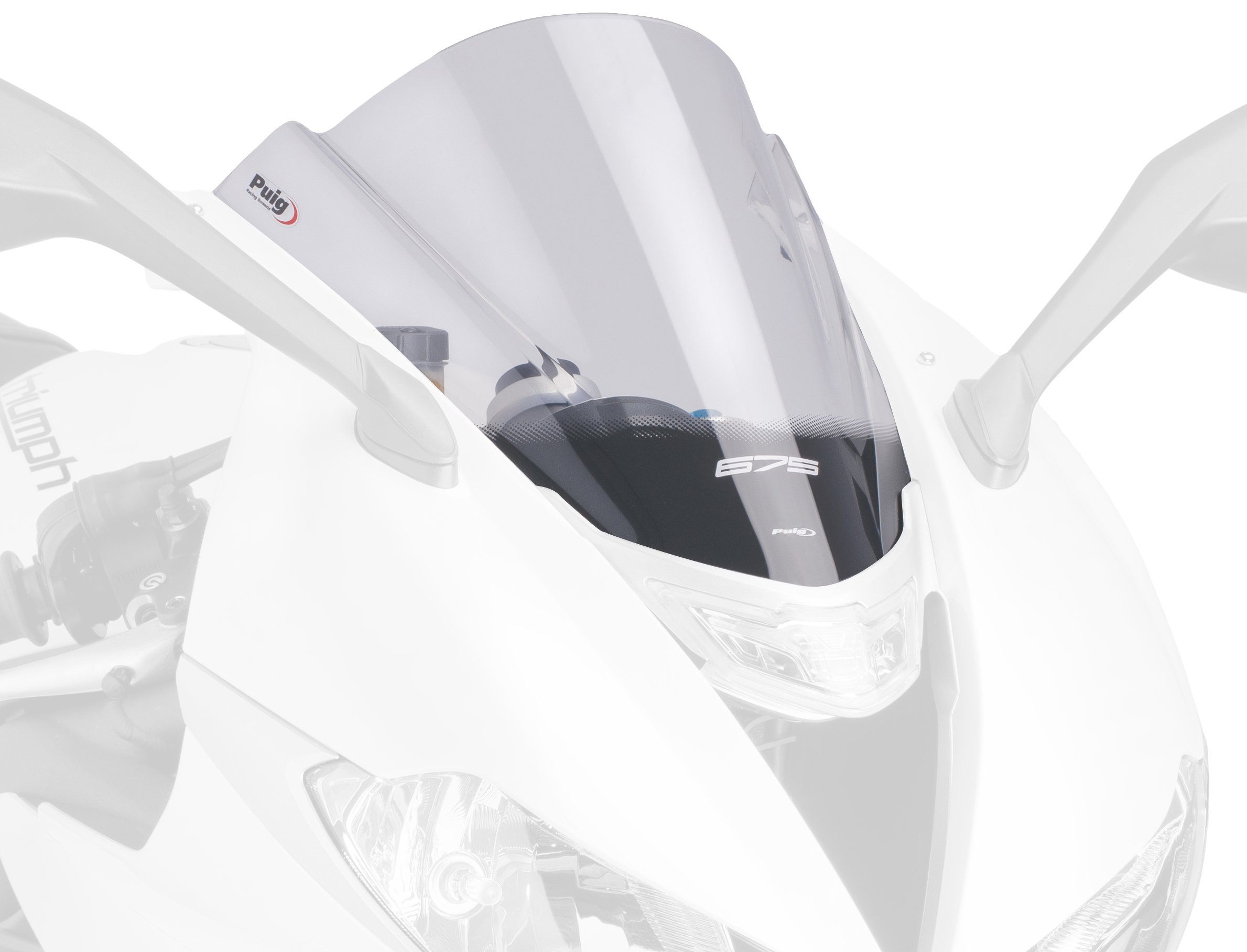 Puig 6498W Clear Racing Windscreen - High-Quality Motorcycle Windshield for Sport Bikes - Perfect for Racing, Touring & Daily Commuting