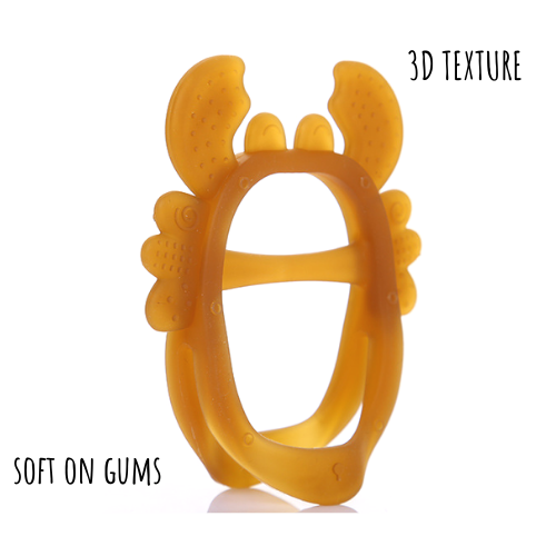 Baby Express Grab Teether Elefun Crabby (00268) - Soothing Teething Toy for Infants & Toddlers - Perfect for On-the-Go, Playtime & Sensory Development