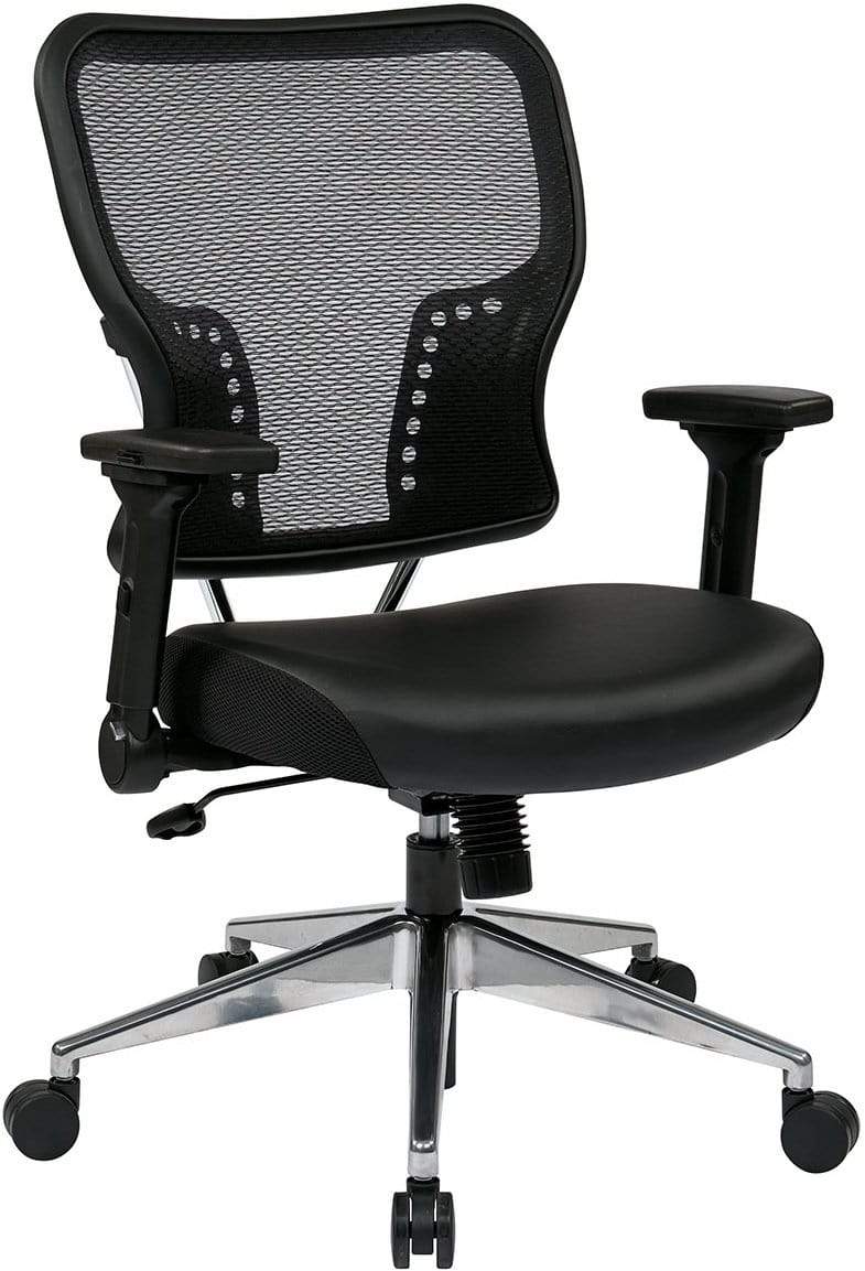 Ergonomic Office Chair with Breathable Air Grid Mesh Back - Adjustable Height & Lumbar Support for Home & Office Workspaces - Perfect for Long Hours of Sitting & Computer Work