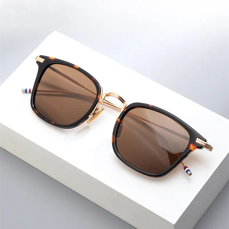 Polarized Square Sunglasses for Men - Black Full Rim Alloy Frame X905 - UV Protection for Driving, Fishing & Outdoor Activities