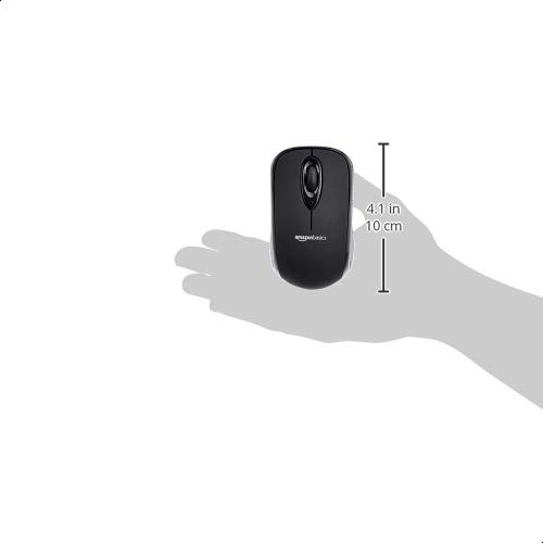 Amazon Basics 2.4GHz Wireless Optical Mouse with USB Nano Receiver - 30 Pack Black Bulk Set for Office, School, and Business Use
